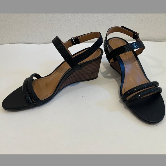 Vionic Women's Black Pyrite Emmy Backstrap Wedge - Picture 3 of 7